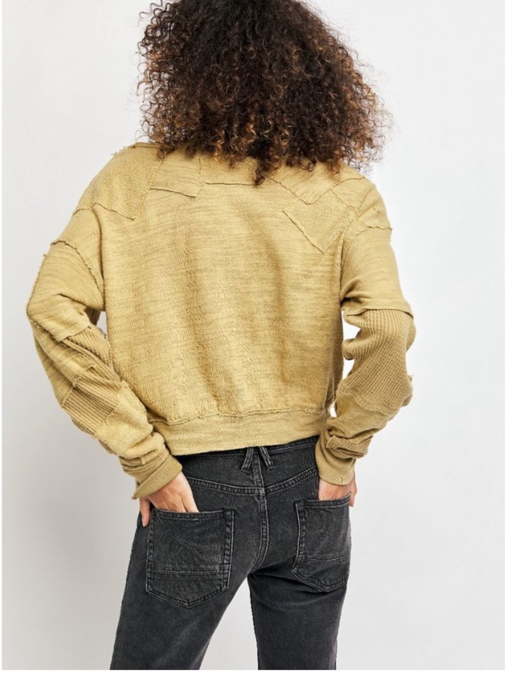 We The Free | Free People 5 Star Long Sleeve Tee. Golden Palm. Women’s Sz-M - Picture 2 of 11
